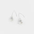 Long Dangle Faceted Bead Earrings - Silver - Final Sale