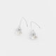 Long Dangle Faceted Bead Earrings - Silver - Final Sale