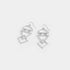 Layered Geometric Earrings - Silver - Final Sale