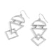 Layered Geometric Earrings - Silver