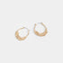 Feather Hoop Earrings - Gold - Final Sale