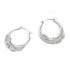 Feather Hoop Earrings - Silver