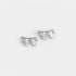 Baguette Stone Stud Earrings - Clear/Silver - Final Sale