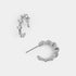 Jeweled Hoop Stud Earrings - Clear/Silver - Final Sale