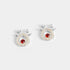 Holiday Mini Pearl Reindeer Stud Earrings - Silver