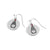 Holiday Silver Disc Dangle Earrings - Gnome - Silver