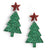 Holiday Acrylic Earrings - Christmas Tree - Silver