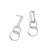 Linked Hoop Dangle Earrings - Gold - Silver