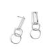 Linked Hoop Dangle Earrings - Gold - Silver