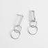 Linked Hoop Dangle Earrings - Silver