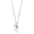 Holiday Faceted Bulb Necklace - Clear/Silver