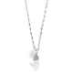 Holiday Faceted Bulb Necklace - Clear/Silver