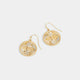 Labyrinth Crest Earrings - Gold - Gold