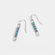 Bead Bar Wire Wrap Earrings - Silver/Turquoise - Turquoise