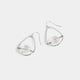 Floating Bead Teardrop Earrings - Silver - Silver