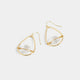 Floating Bead Teardrop Earrings - Gold - Gold