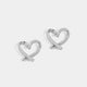 Signature Heart Stud Earrings - Silver - Silver