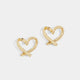 Signature Heart Stud Earrings - Gold - Gold