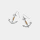 Wire Wrap Anchor Dangle Earrings - Mixed Metal