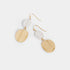 Mixed Metal Folded Coin Dangle Earring