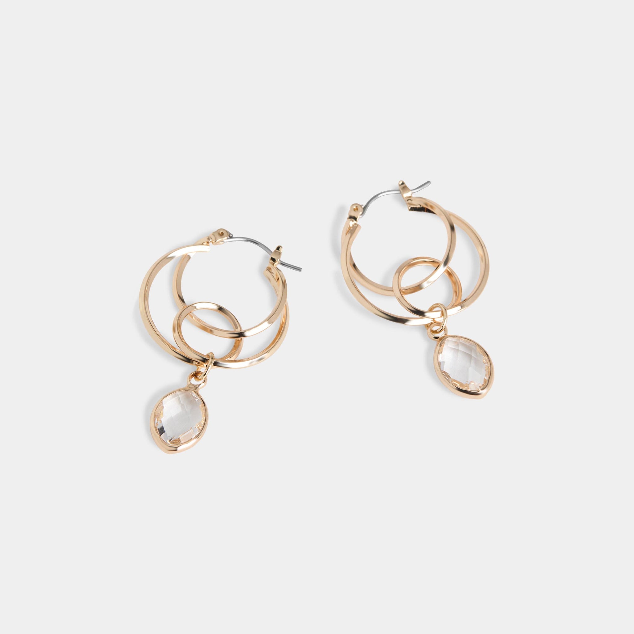 Bubbly Bead Dangle Hoop Earrings