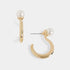 Pearly Question Mark Hoop Earrings