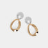 Hammered Hoop Twist Earrings