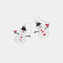 Cardinal Love Snowman Earrings