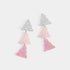 Blush Christmas Tree Drop Earrings