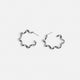 Whispers Squiggle Hoop - Silver