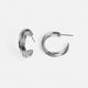 Whispers Ring Stack Hoop - Silver