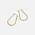 Whispers Crinkle Teardrop Dangle - Gold