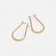 Whispers Crinkle Teardrop Dangle - Gold