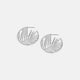 Whispers Palm Leaf Hoop - Silver