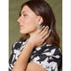 Palm Leaf Hoop Earrings