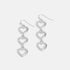 Rhinestone Heart Chain Dangle Earrings