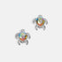 Iridescent Turtle Stud Earrings