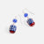 Whisers Flag Bead Dangle - Red/White/Blue