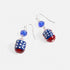 Flag Bead Dangle Earrings