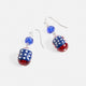 Whisers Flag Bead Dangle - Red/White/Blue