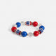 Whispers Flag Bead Bracelet - Red/White/Blue