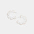 Floral Hoop Earrings - White