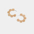 Floral Hoop Earrings - Tan