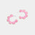 Whispers Floral Hoop Earrings - Pink
