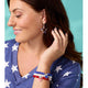 Bent Star Earrings - Red/White/Blue