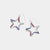 Whispers Bent Star Earrings - Red/White/Blue