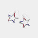 Whispers Bent Star Earrings - Red/White/Blue
