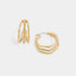 Coil Hexagon Hoop Earrings