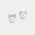 Bow Pearl Stud Earrings