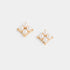 Pearl Square Stud Earrings
